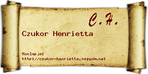 Czukor Henrietta névjegykártya