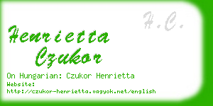 henrietta czukor business card